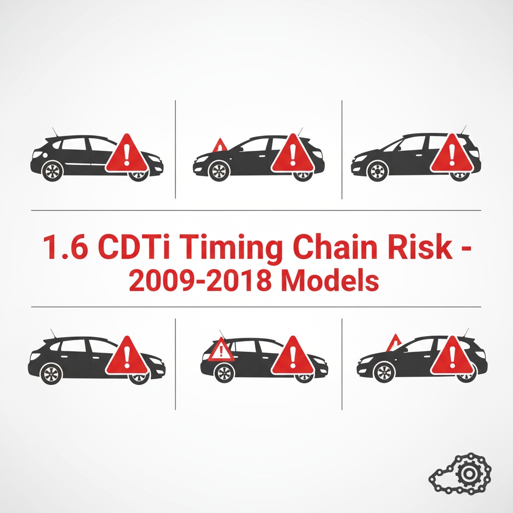 Vehicles affected by 1.6 CDTi timing chain problems