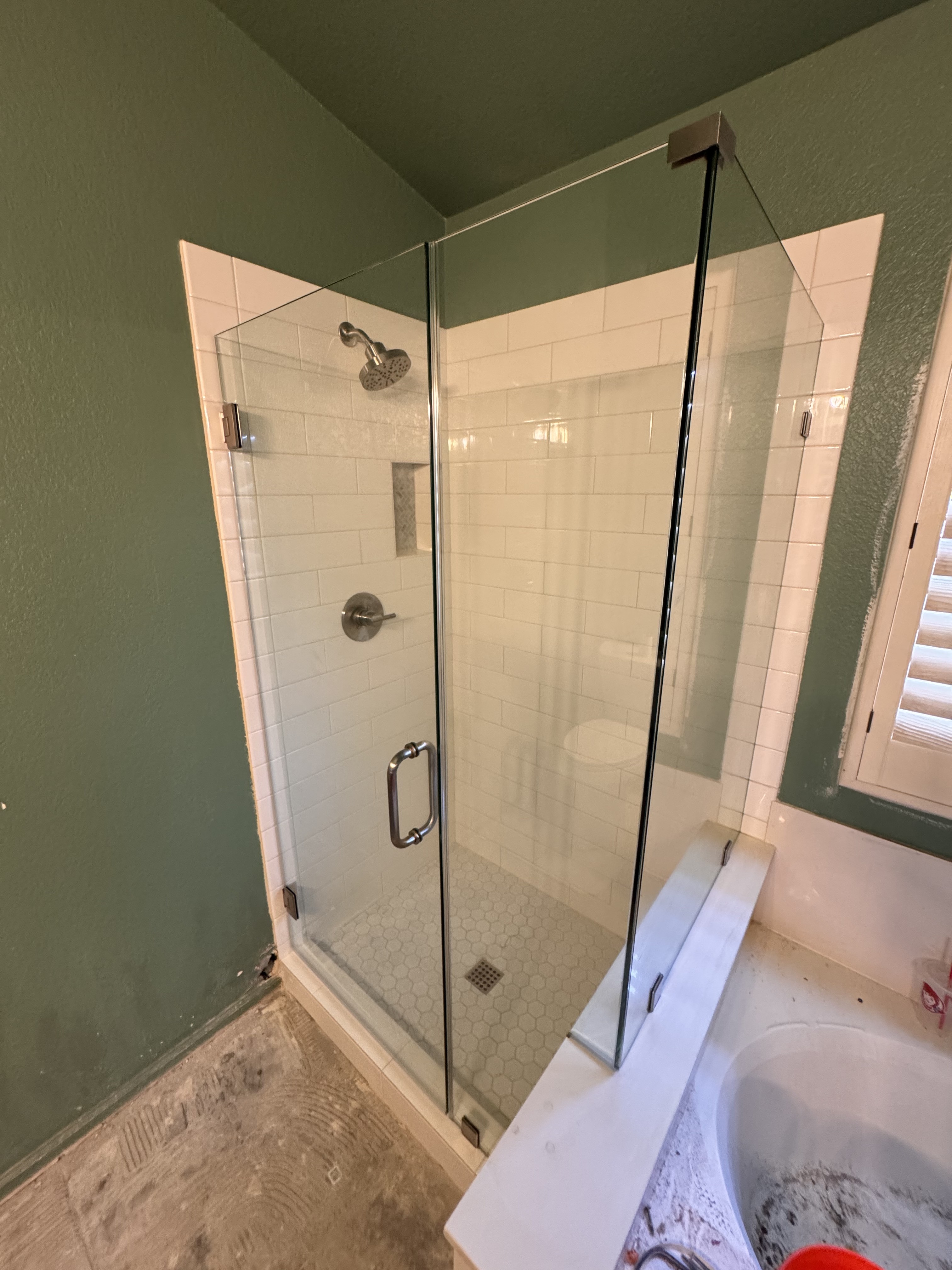 Frameless Glass Shower - After