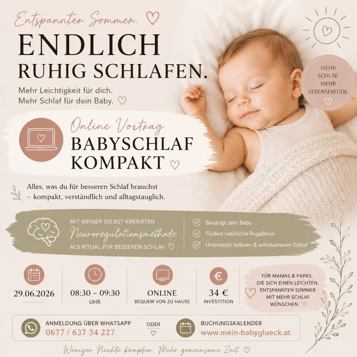 Online Vortrag Babyschlaf Kompakt – Termin und Infos