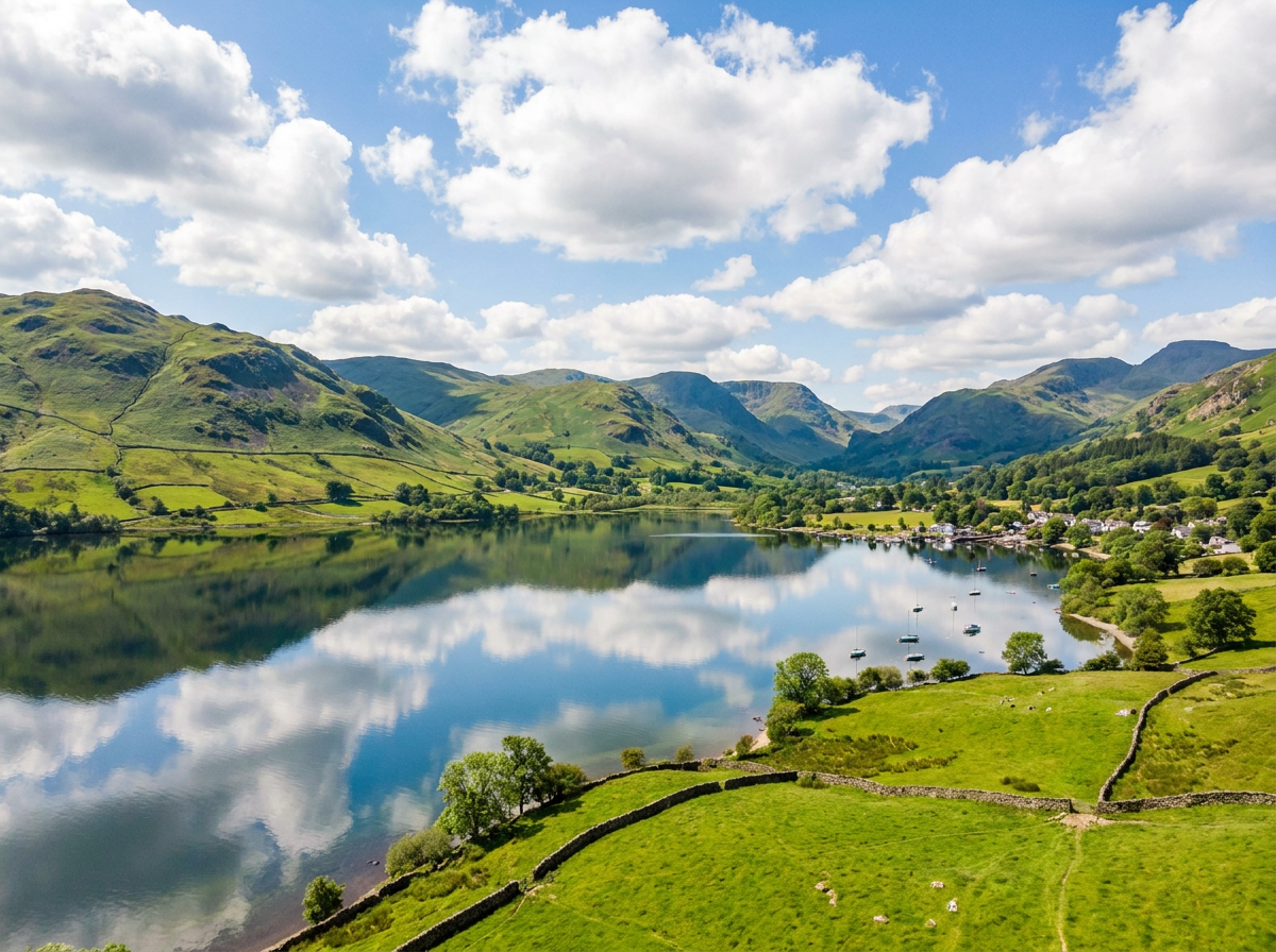 Scenic Lake District landscape, the area covered by Lancaster Minibus Hire