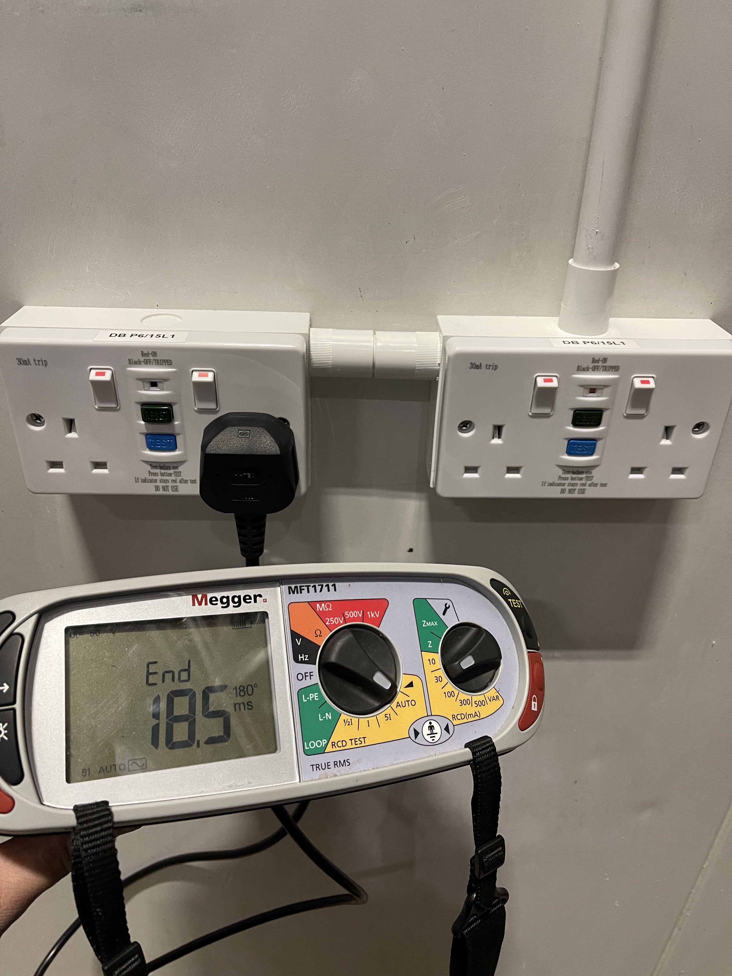 Electrical testing with Megger