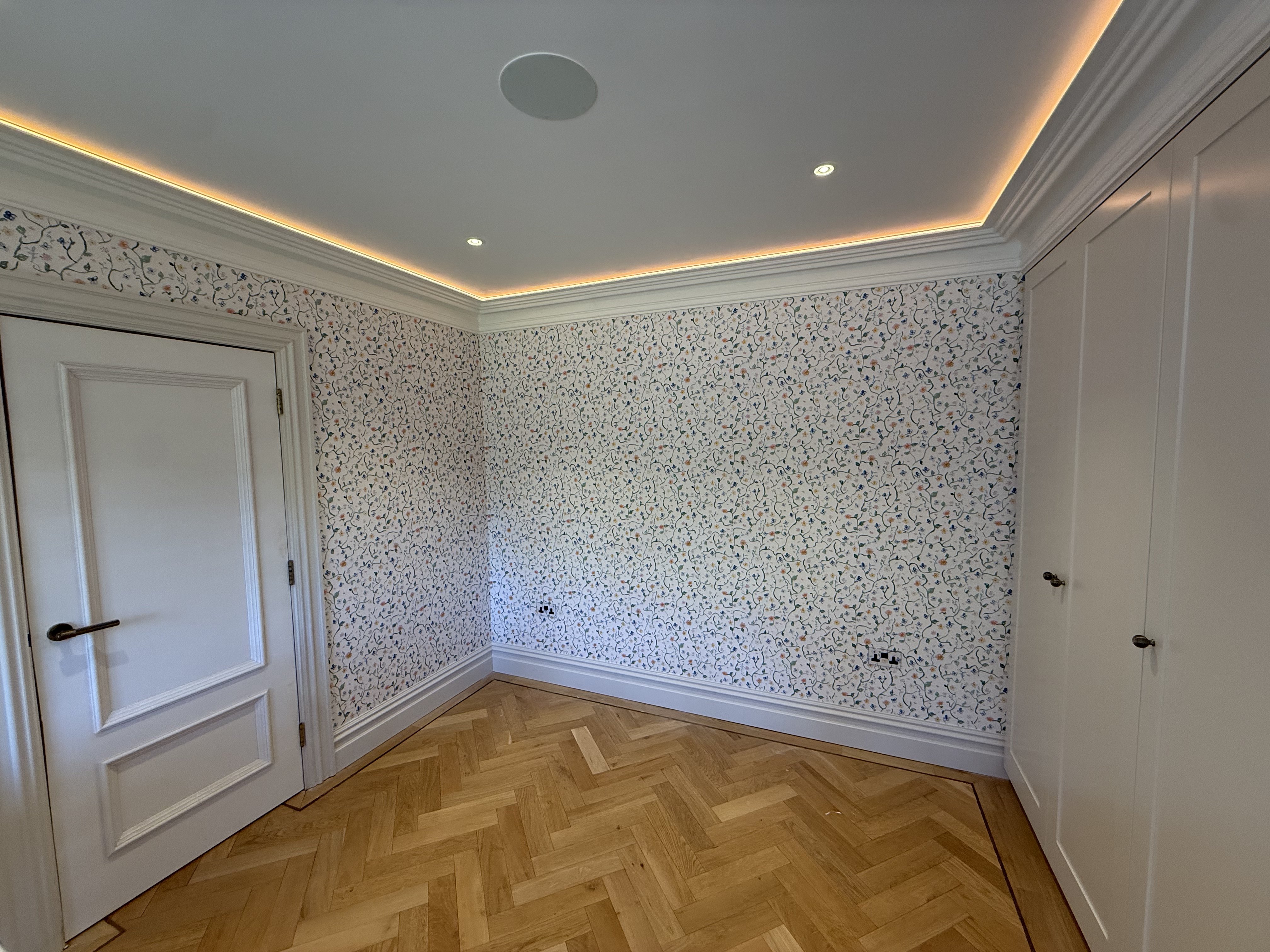 Smart home LED lighting and ceiling speakers