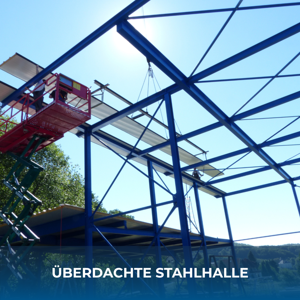 Überdachte Stahlhalle 1