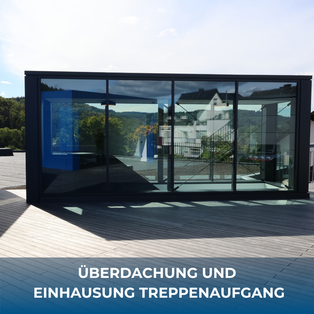 Überdachung & Einhausung Treppenaufgang 1