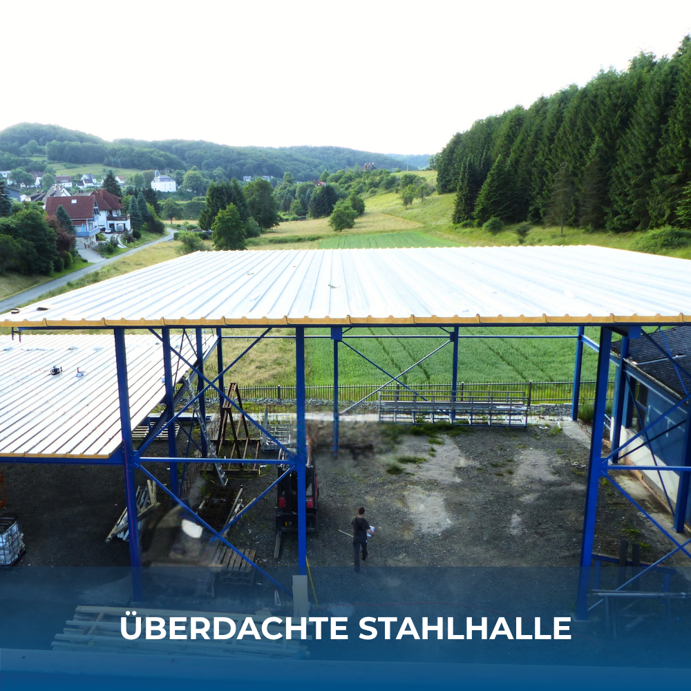 Überdachte Stahlhalle 4