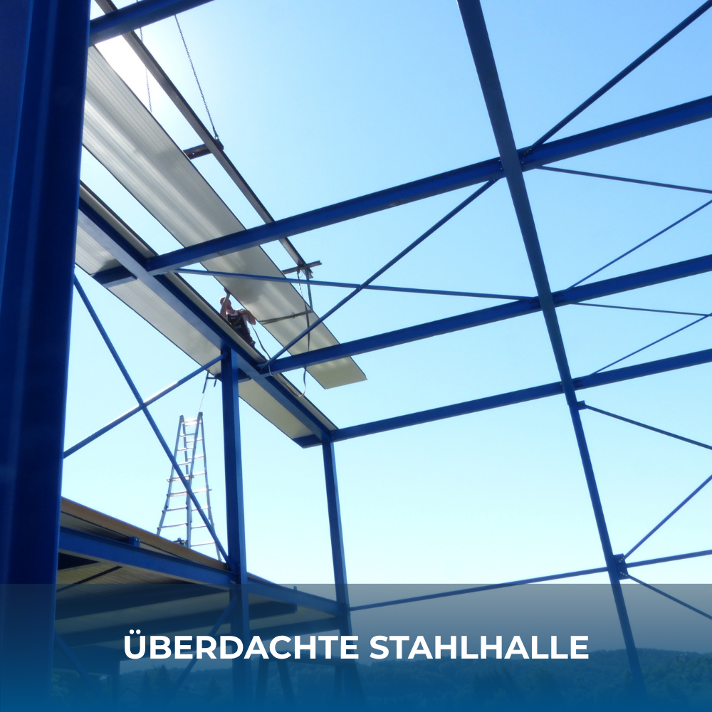 Überdachte Stahlhalle 3