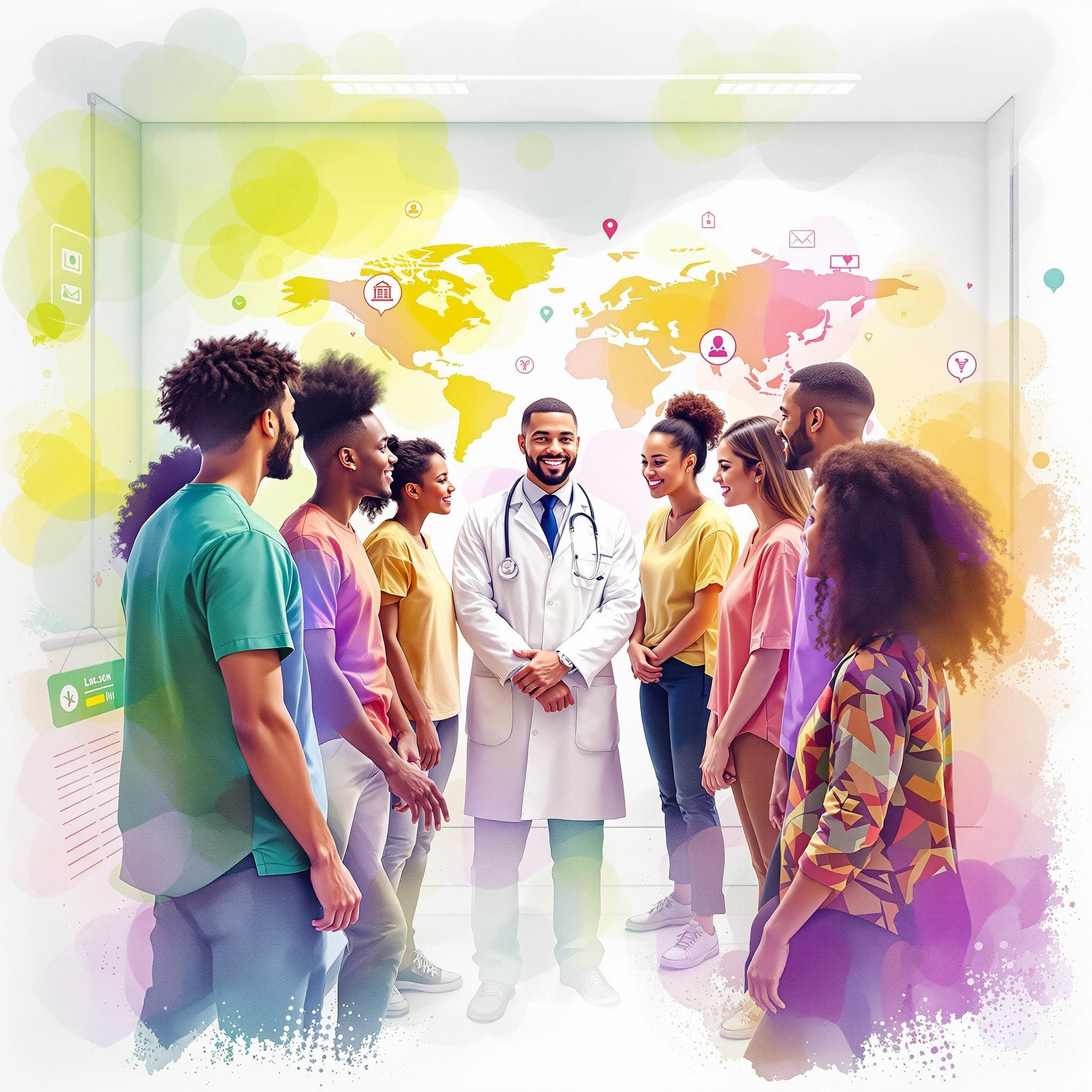 Equipo médico global — seguro para expatriados