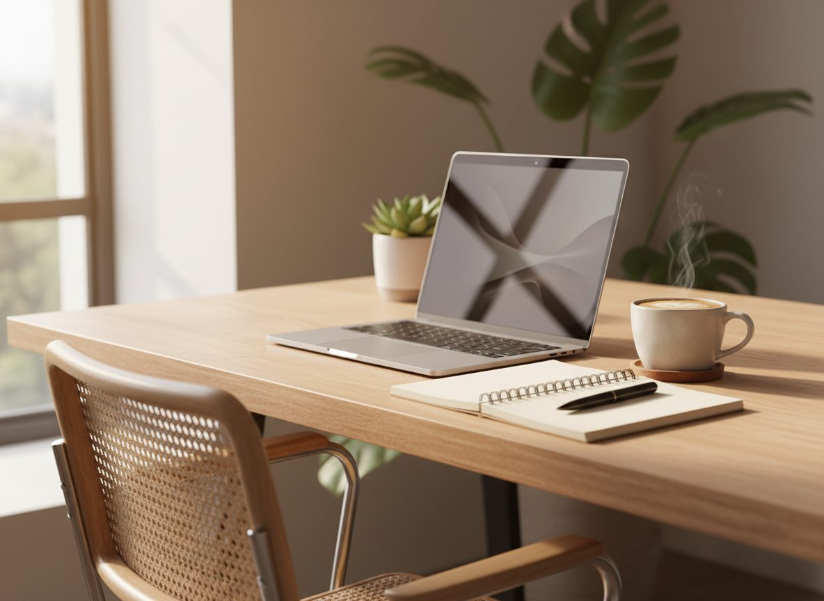 Warm office workspace