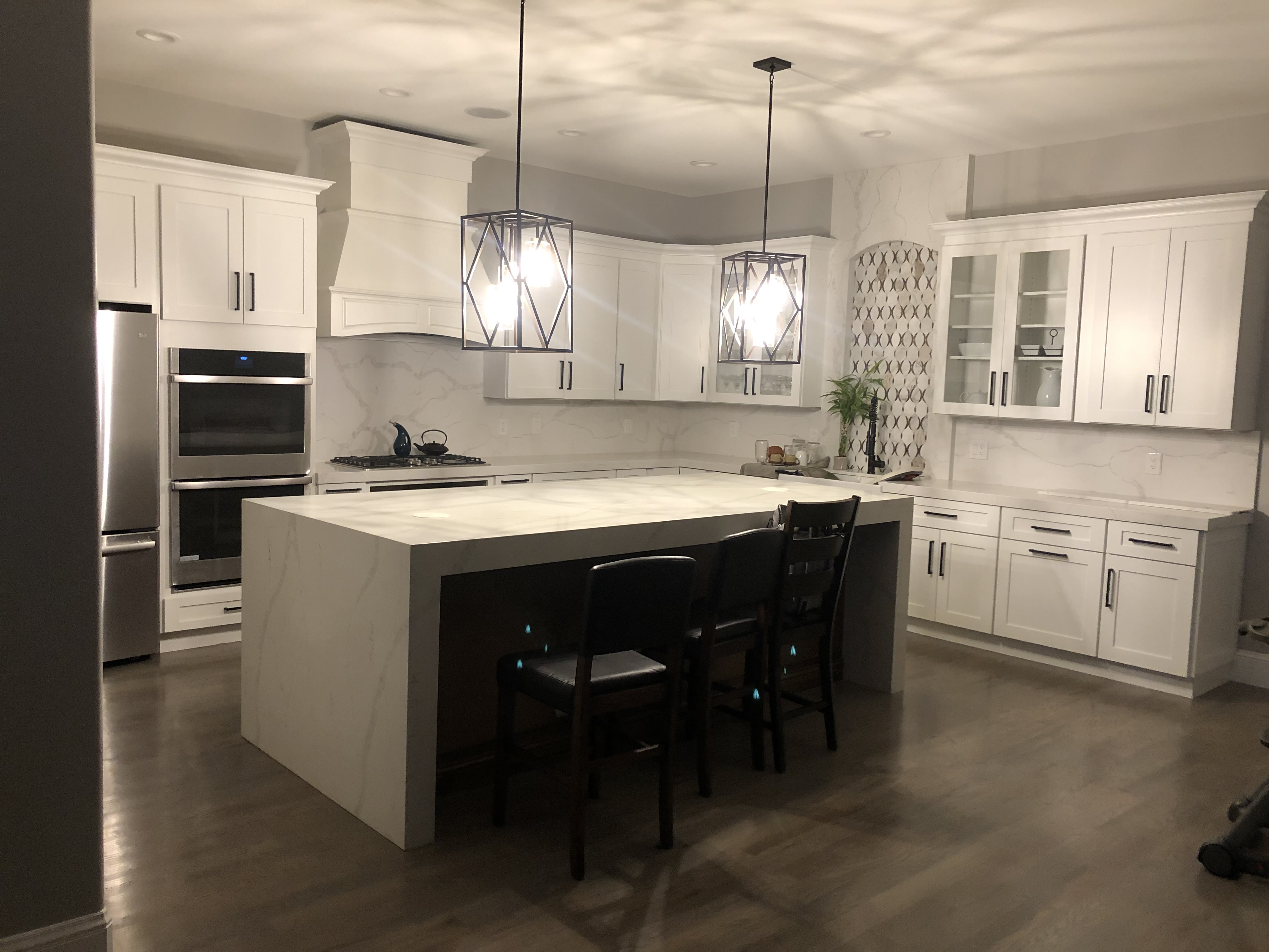 All-White Quartzite Kitchen