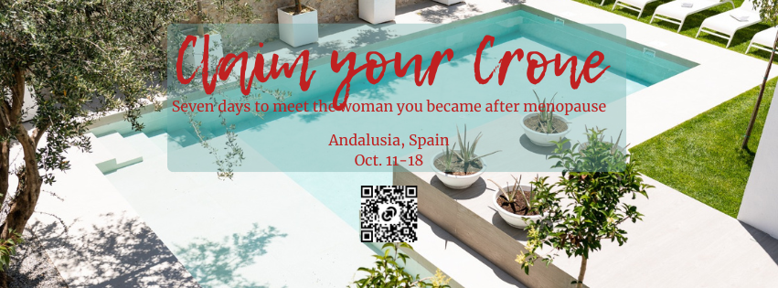 Claim Your Crone retreat — pool and gardens in Andalusia