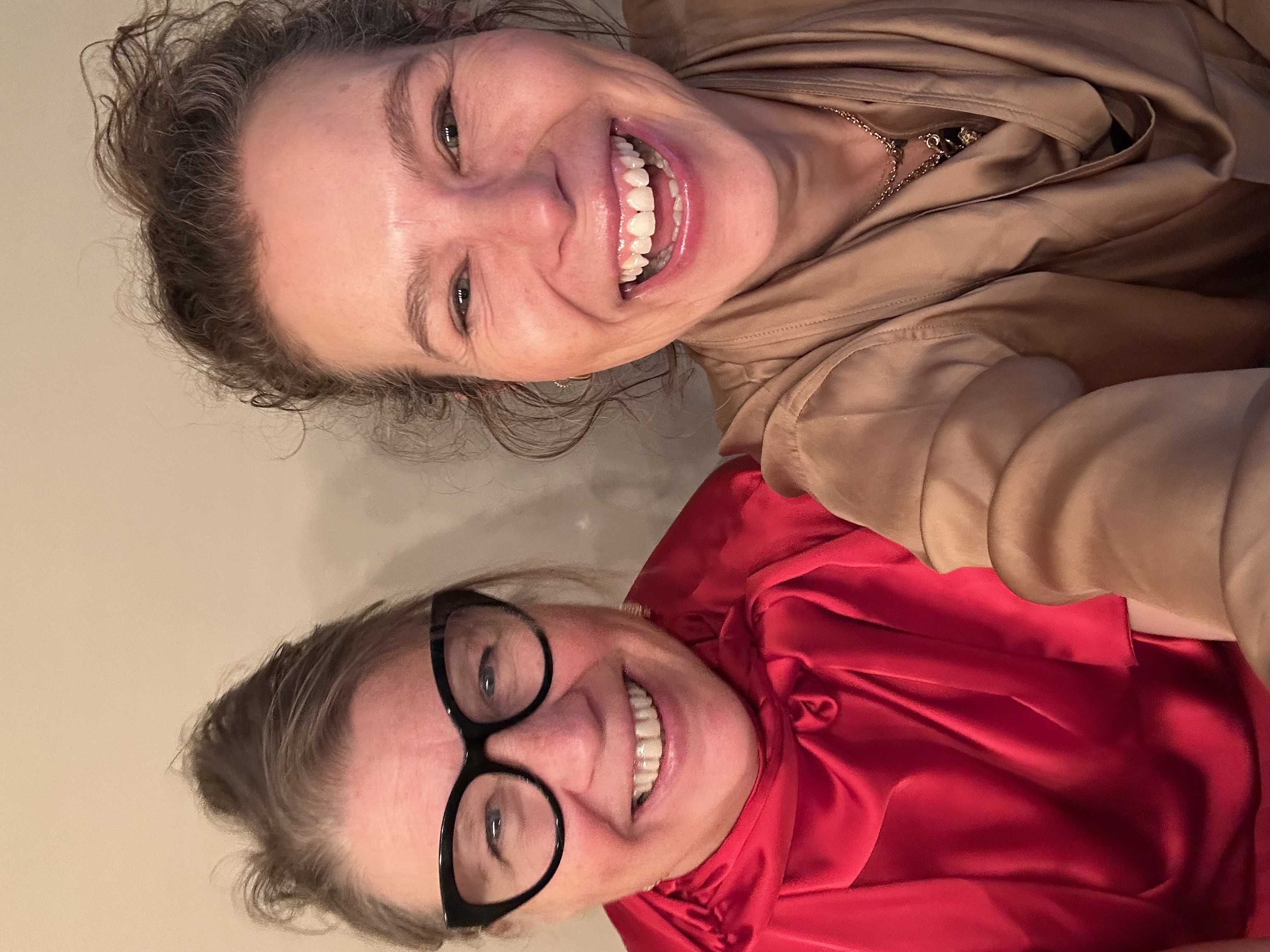 Nathalie and Sandra smiling