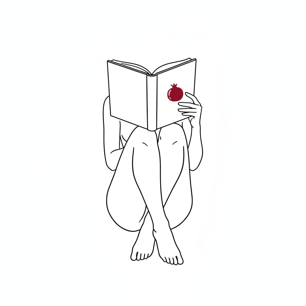 Illustration of a woman reading
