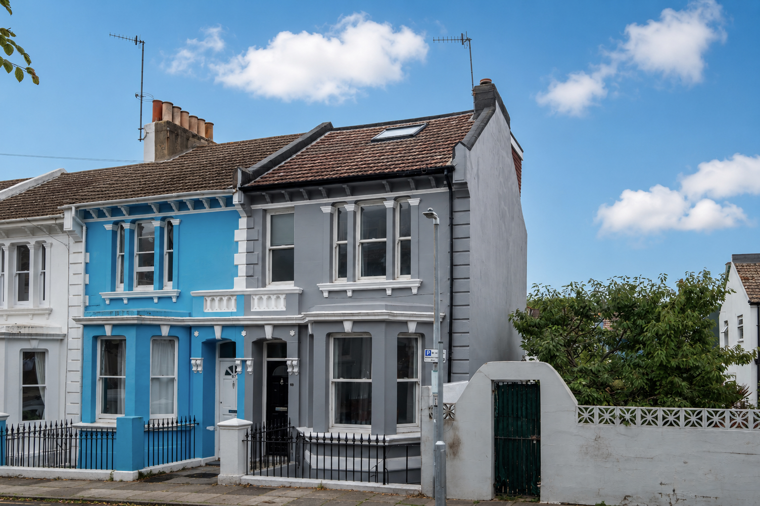 Victorian end-of-terrace houses in Brighton — rental property photography