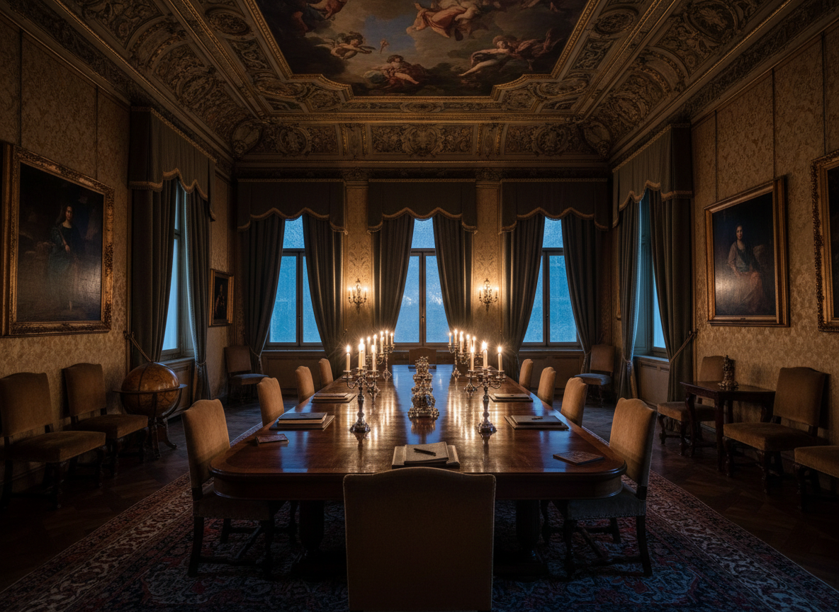 Private boardroom in a historic Italian palazzo