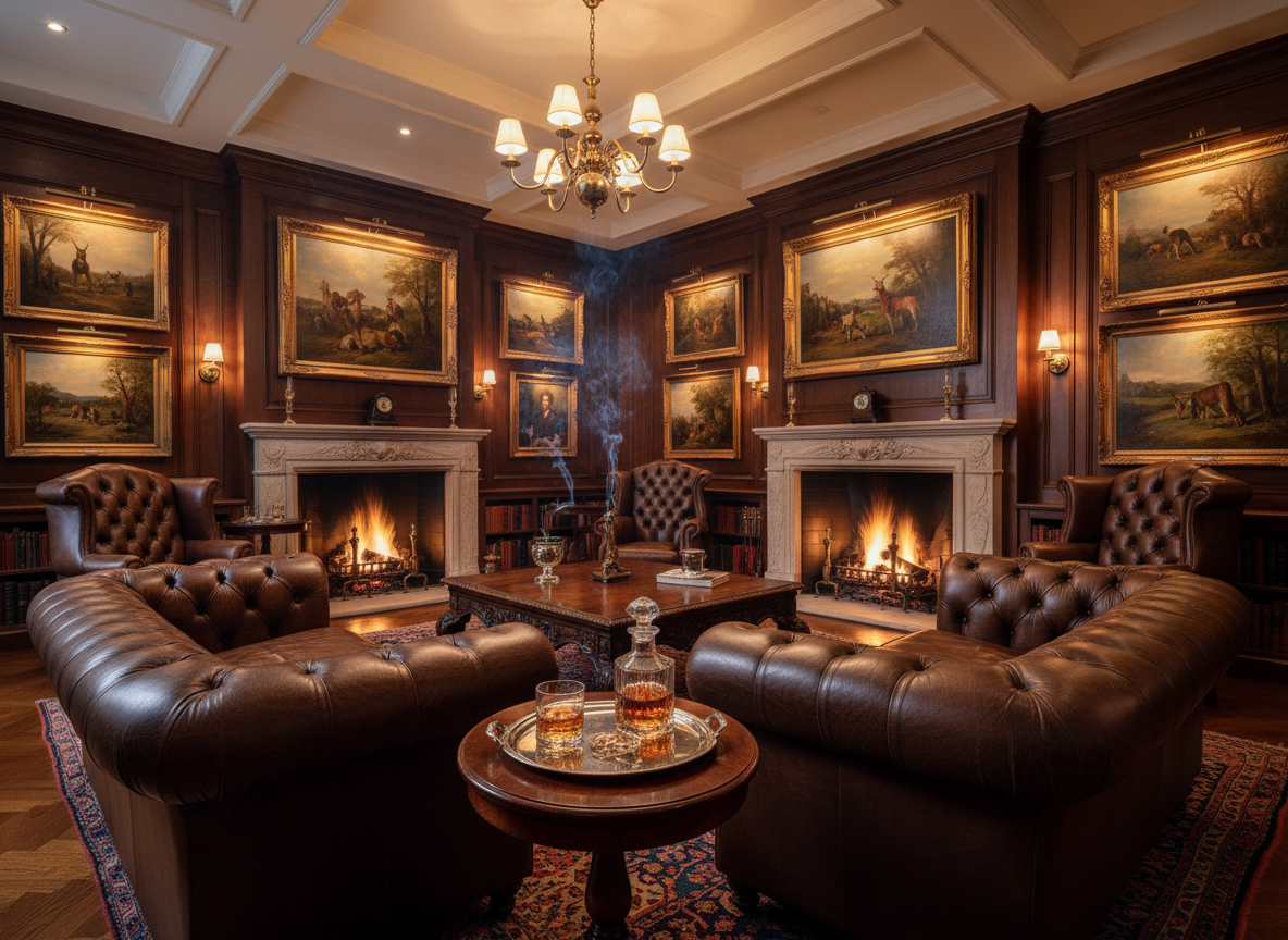 Exclusive private club lounge