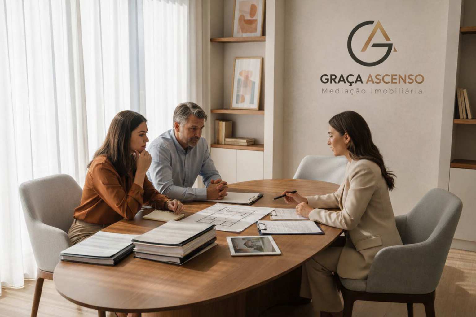 Consultoria imobiliária especializada - reunião profissional Graça Ascenso