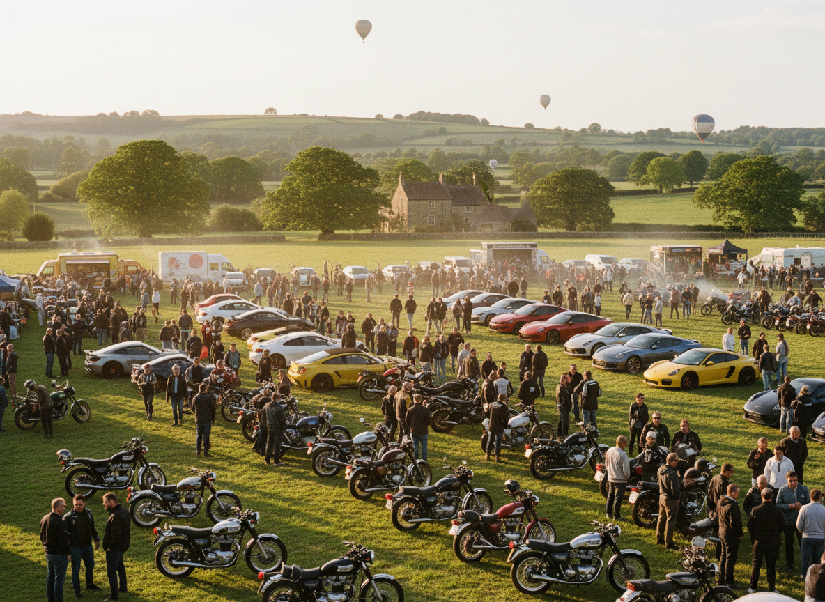 Motorcycle event crowd