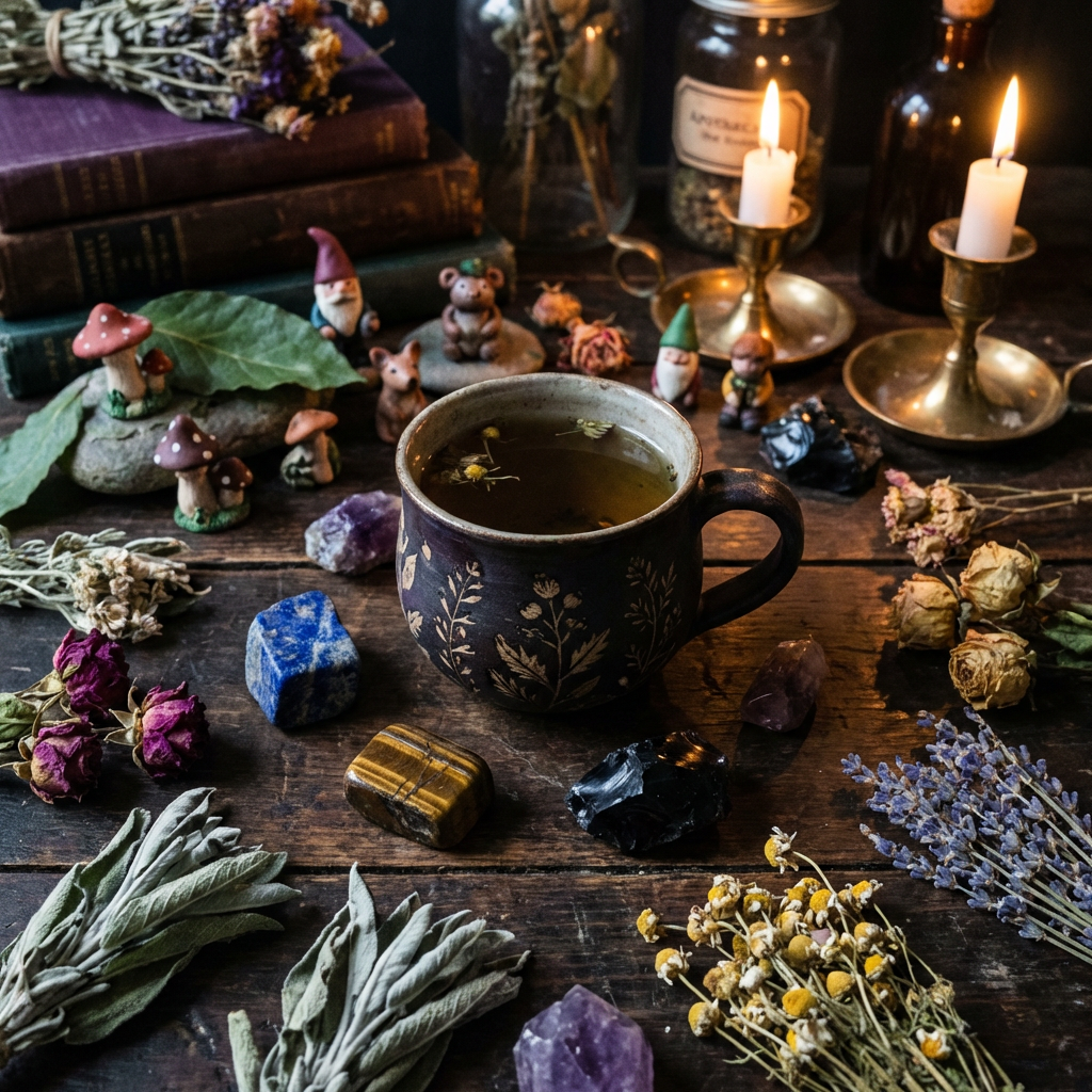 Tea and crystals