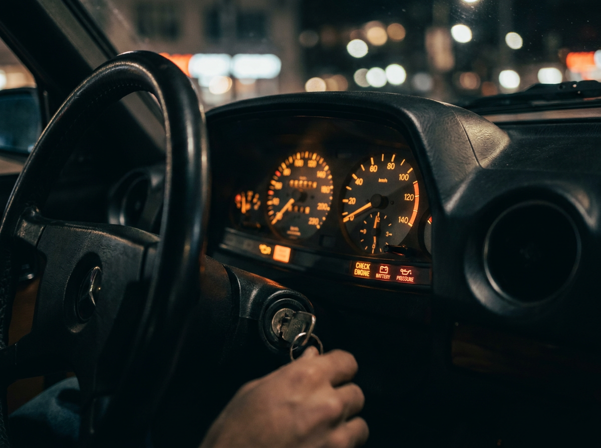Car dashboard warning lights - car won't start diagnostics