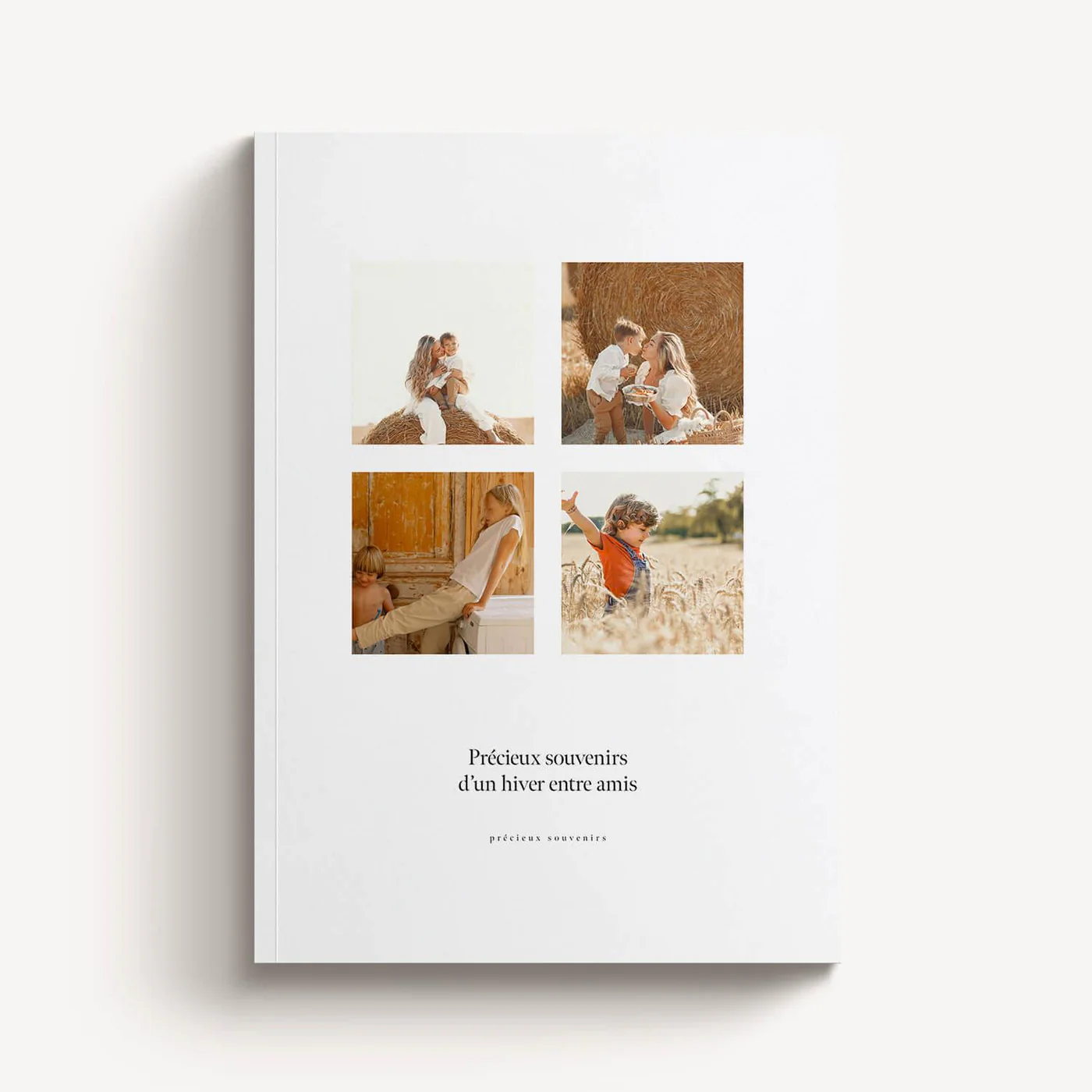 Pure 4 Photos Softcover — capa retrato com 4 fotos, família