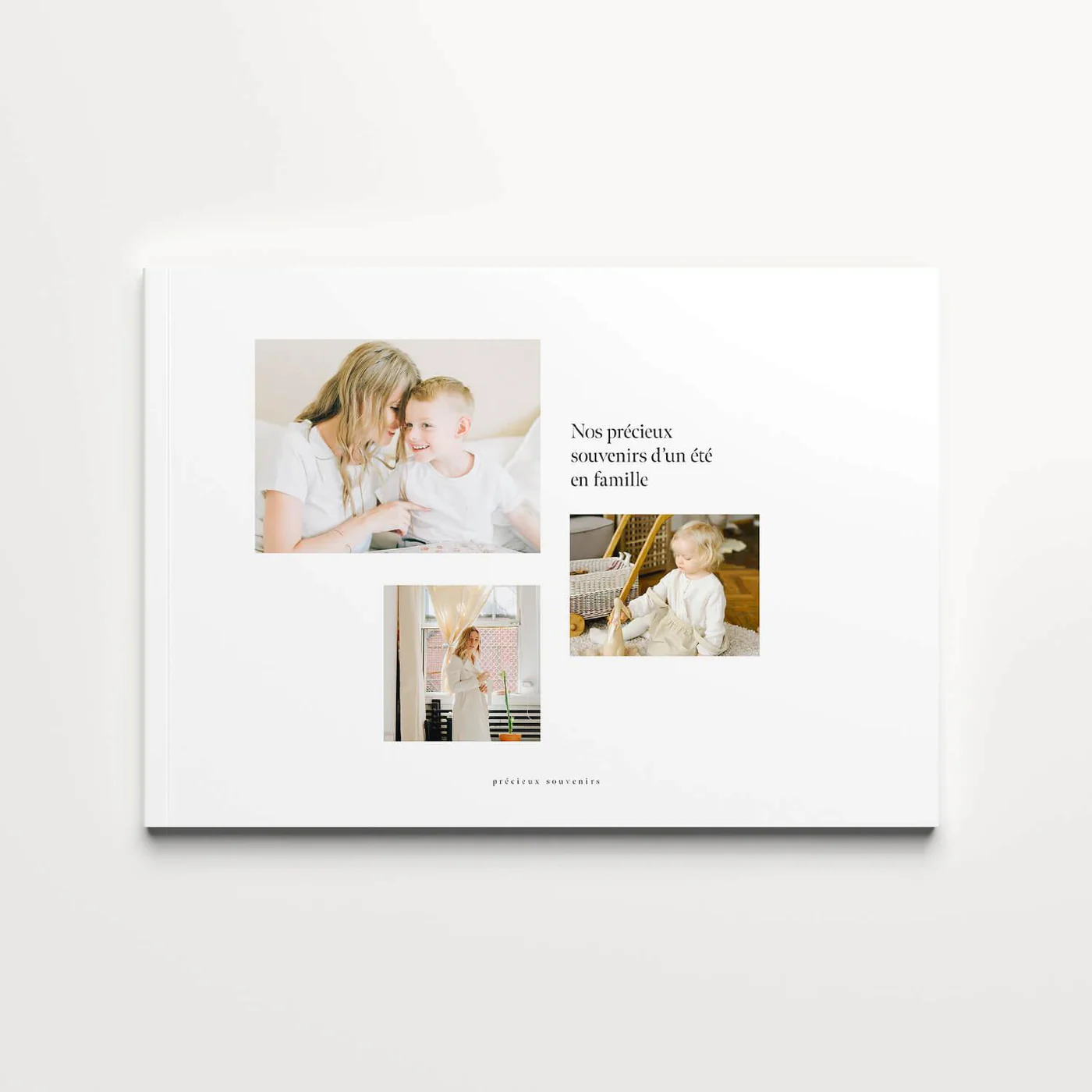 Pure 3 Photos Softcover — capa paisagem com 3 fotos, família