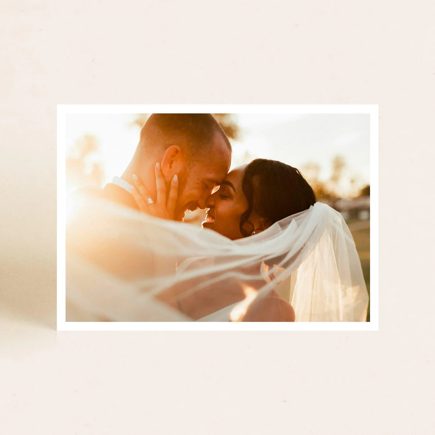 Classic Print Set — impressão de casal casamento com bordas brancas