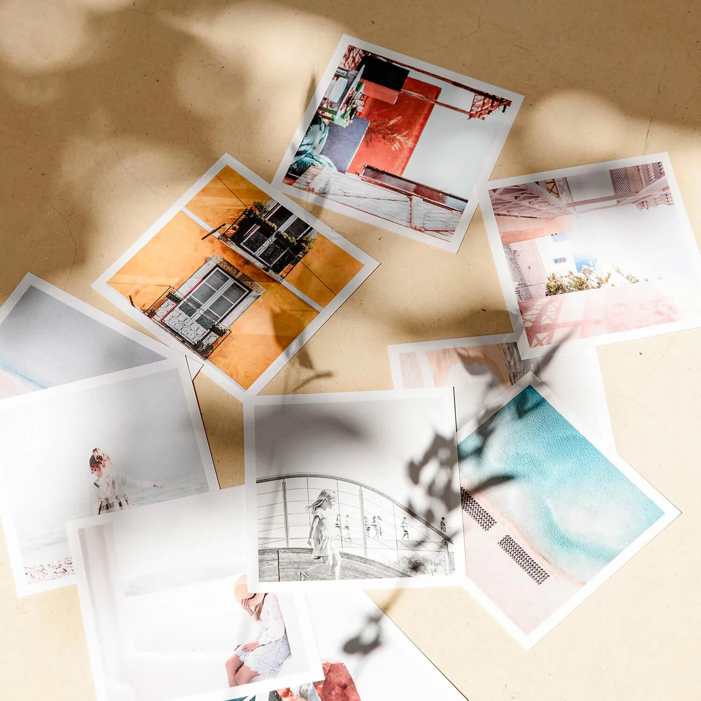 Square Print Set — impressões quadradas penduradas em árvore de Natal
