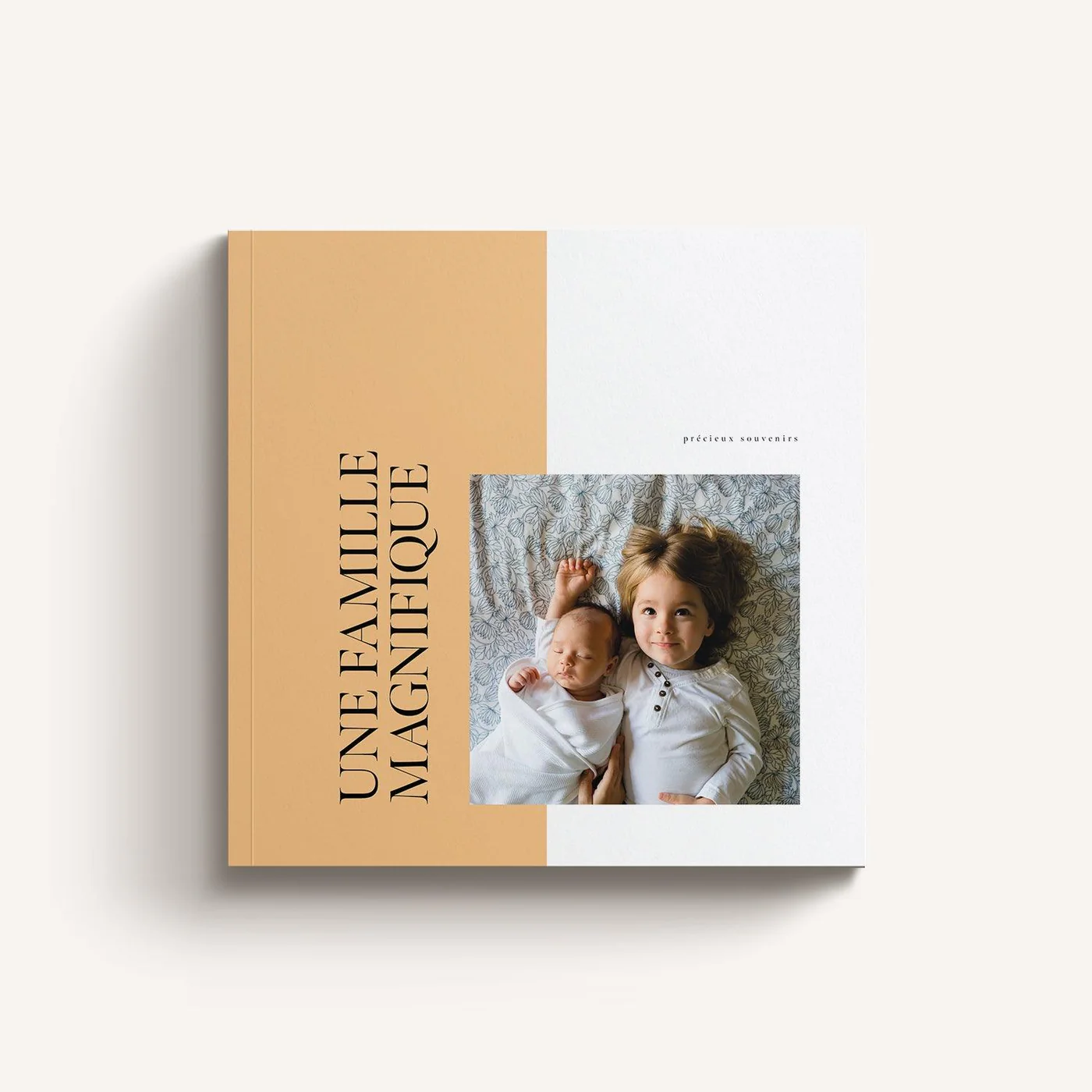 Prestige Softcover — capa quadrada bicolor dourado, família
