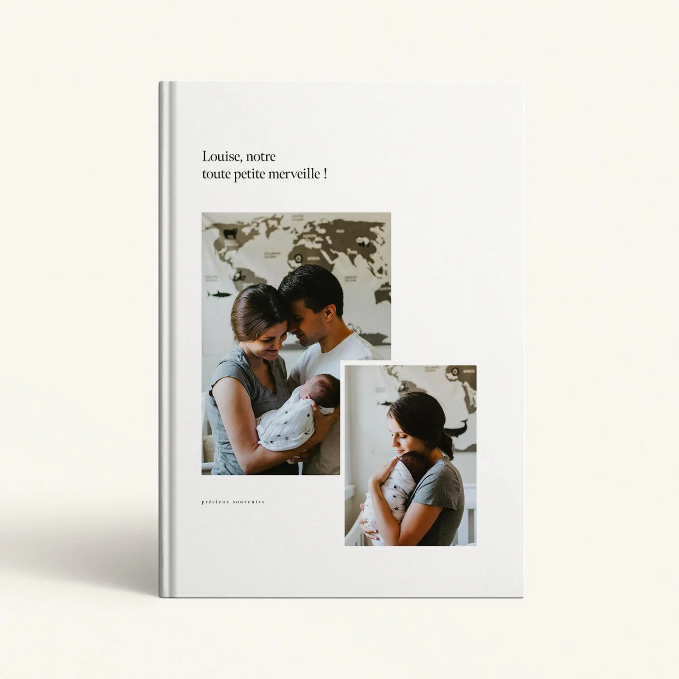 Álbum hardcover portrait — recém-nascido