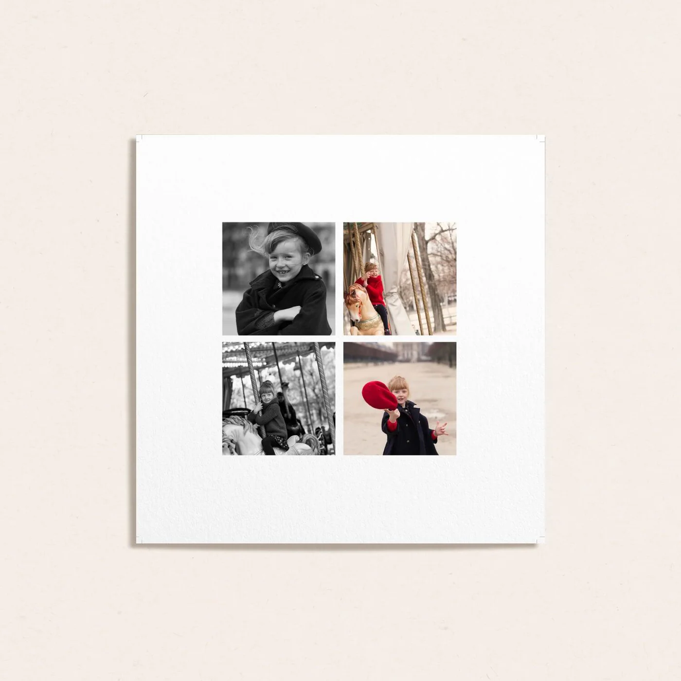 Insta Grid Print — poster com 24 fotos em grelha sobre tapete