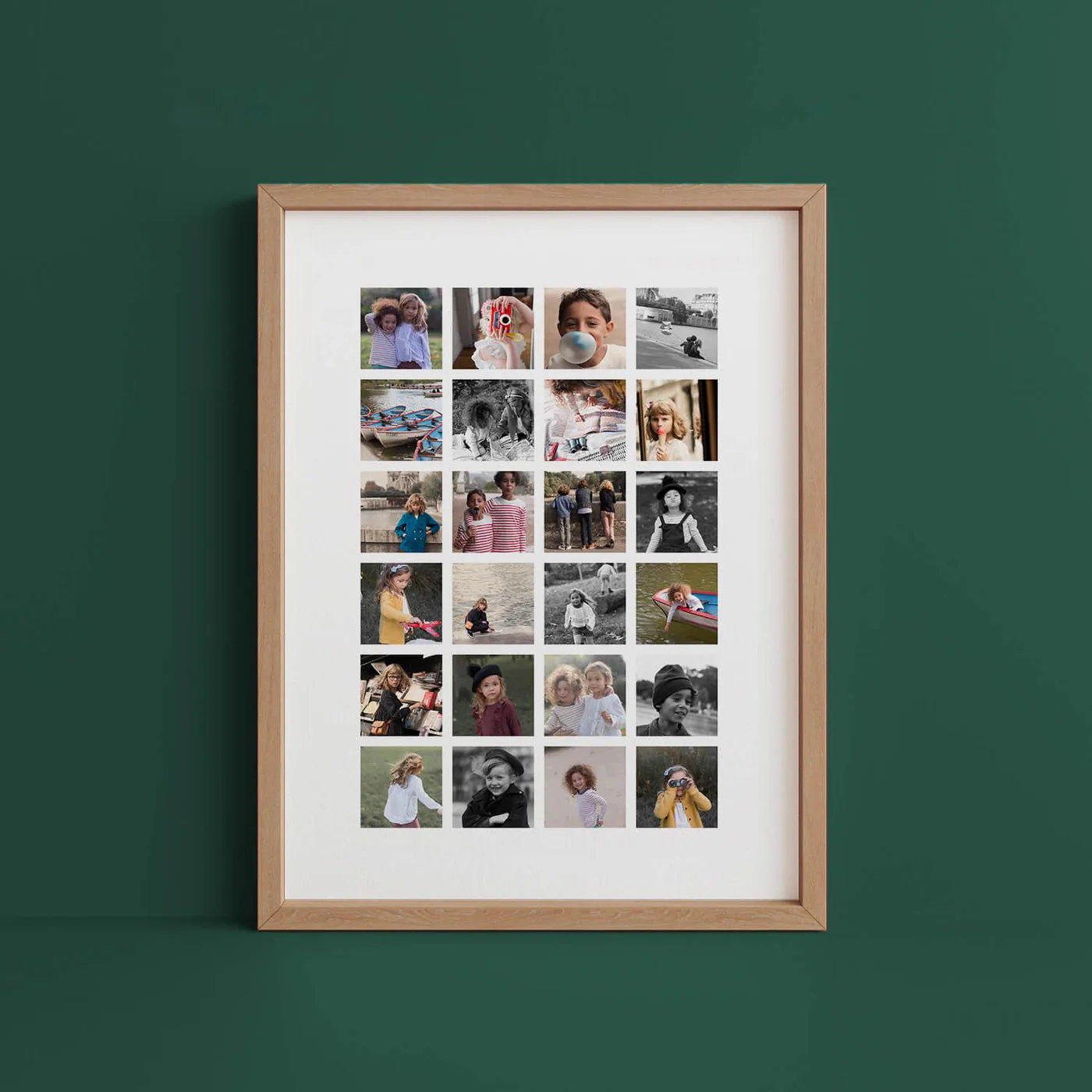 Insta Grid Print — poster com grelha de 24 fotos sem moldura