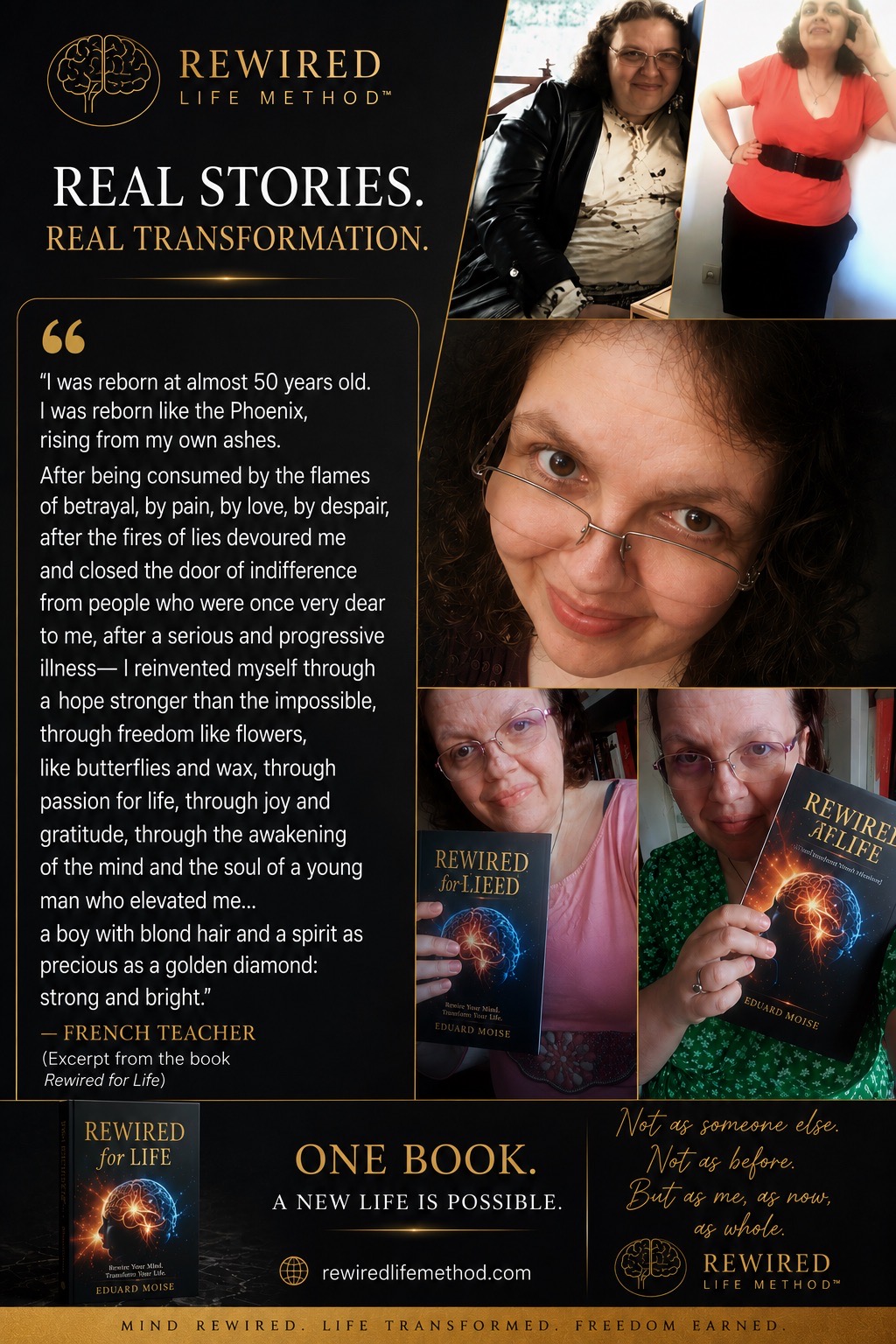 Real Stories. Real Transformation. Liliana Dumitru full English testimonial and transformation story, Rewired Life Method™