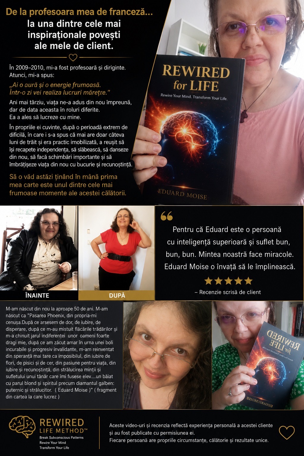 Povestea profesoarei de franceaza, Liliana Dumitru, poveste de transformare, Rewired Life Method™