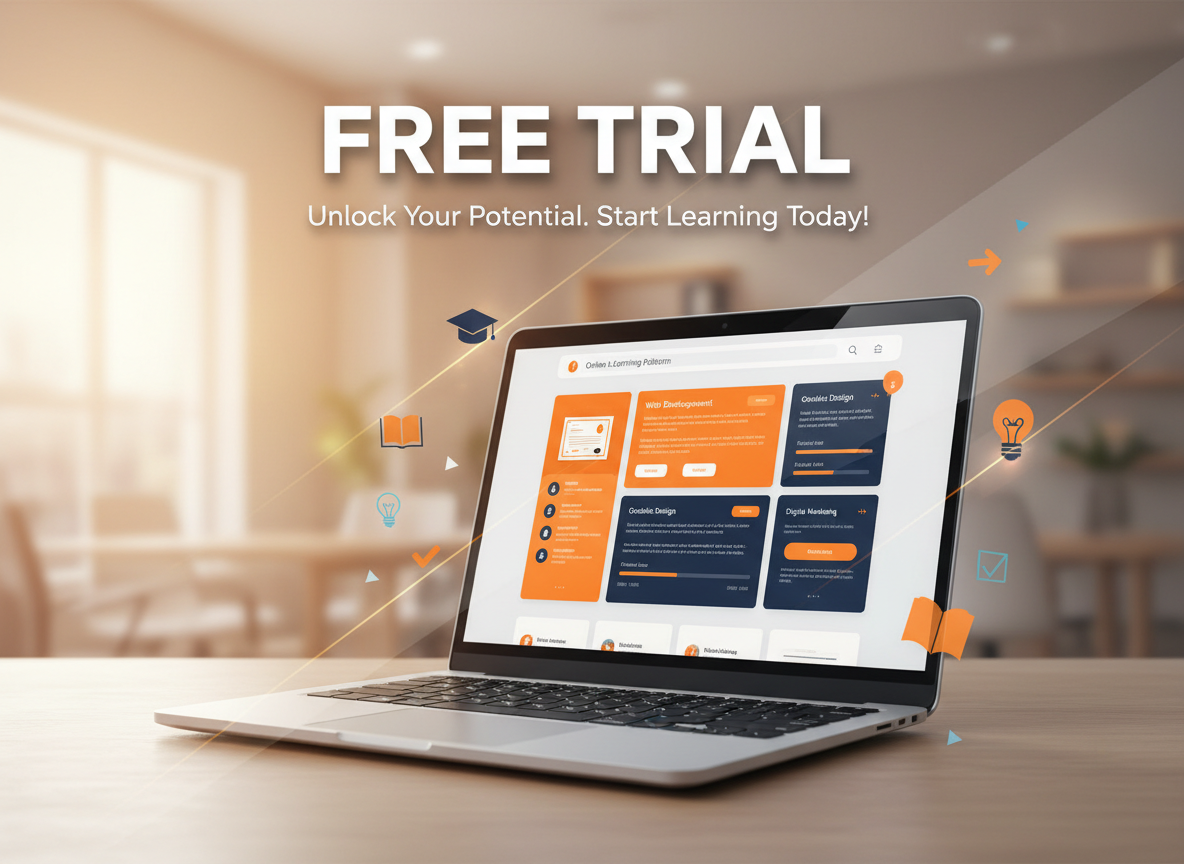 Free trial — try any e-learning course for free