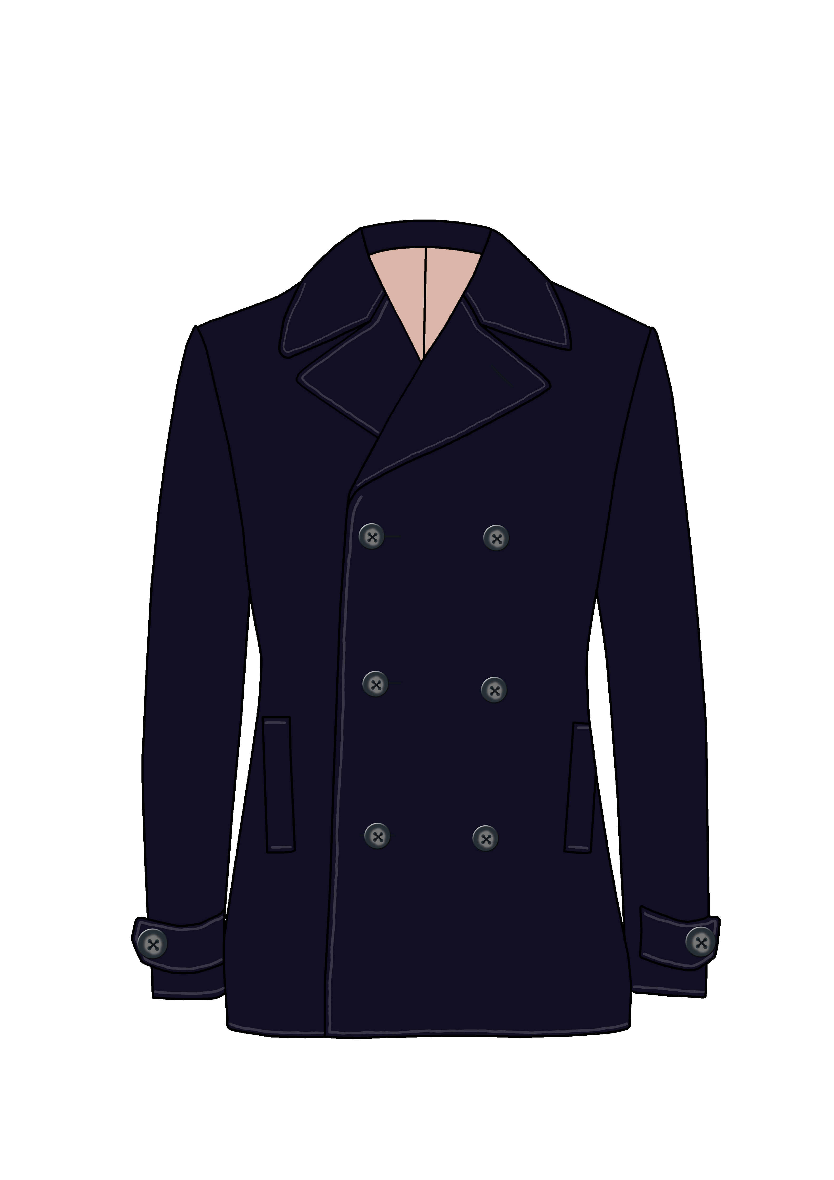 Navy pea coat
