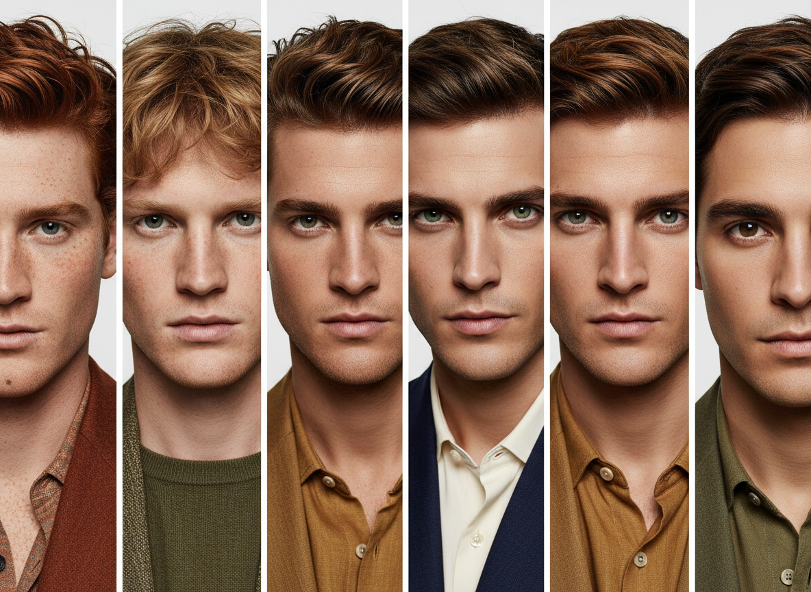 Warm Palette Men Feature Collage