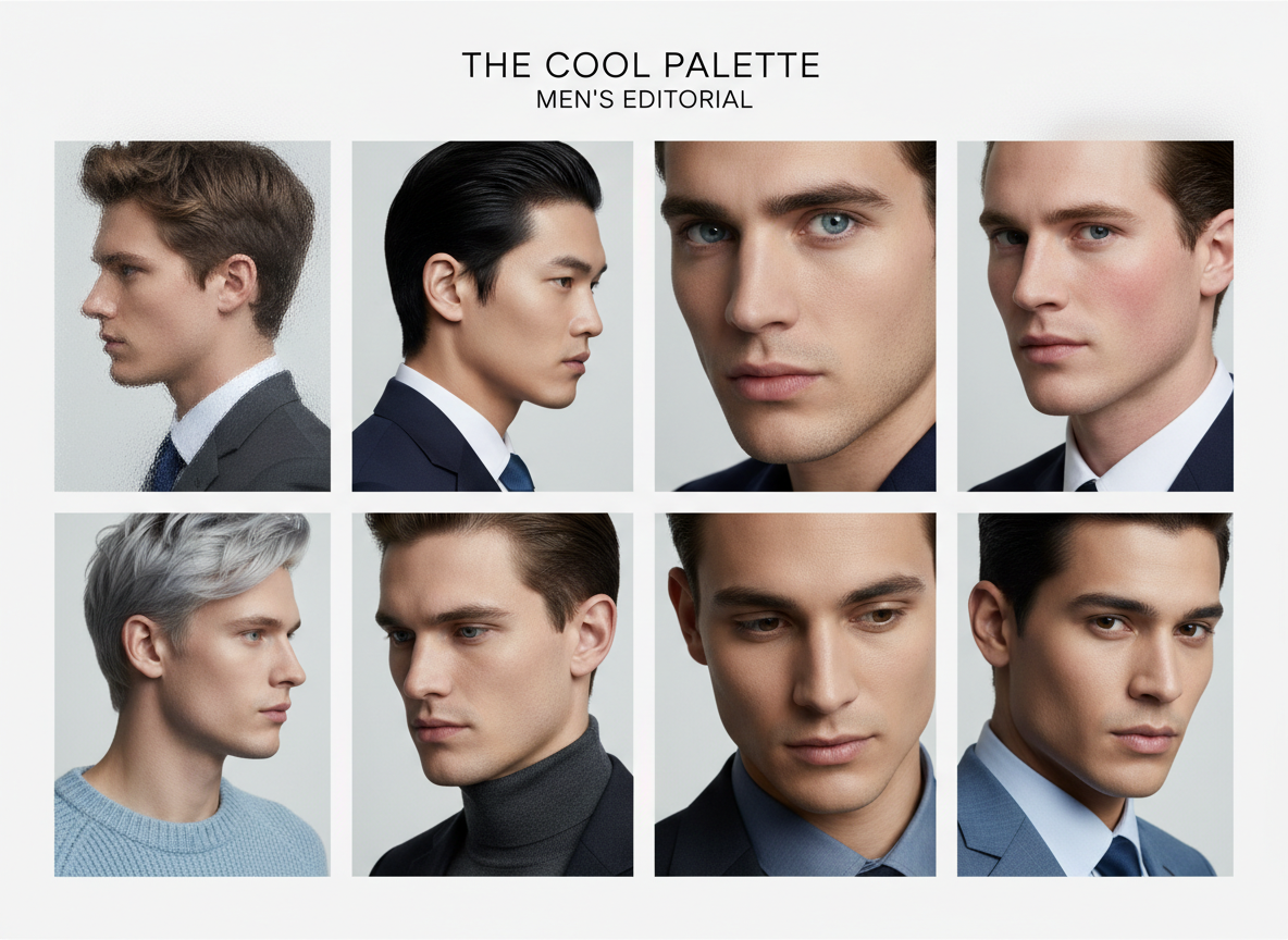 Cool Palette Men Feature Collage