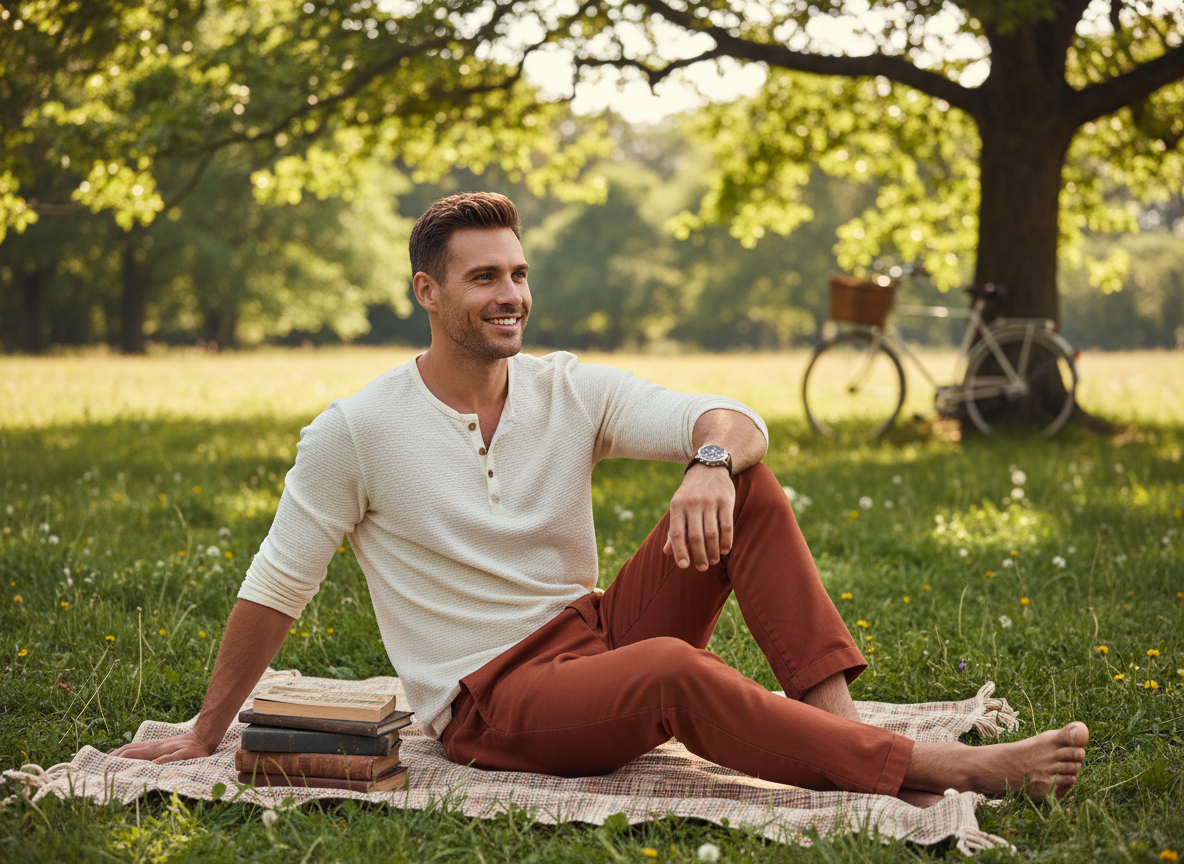 Smart-Casual - Ivory Henley, Terracotta Chinos