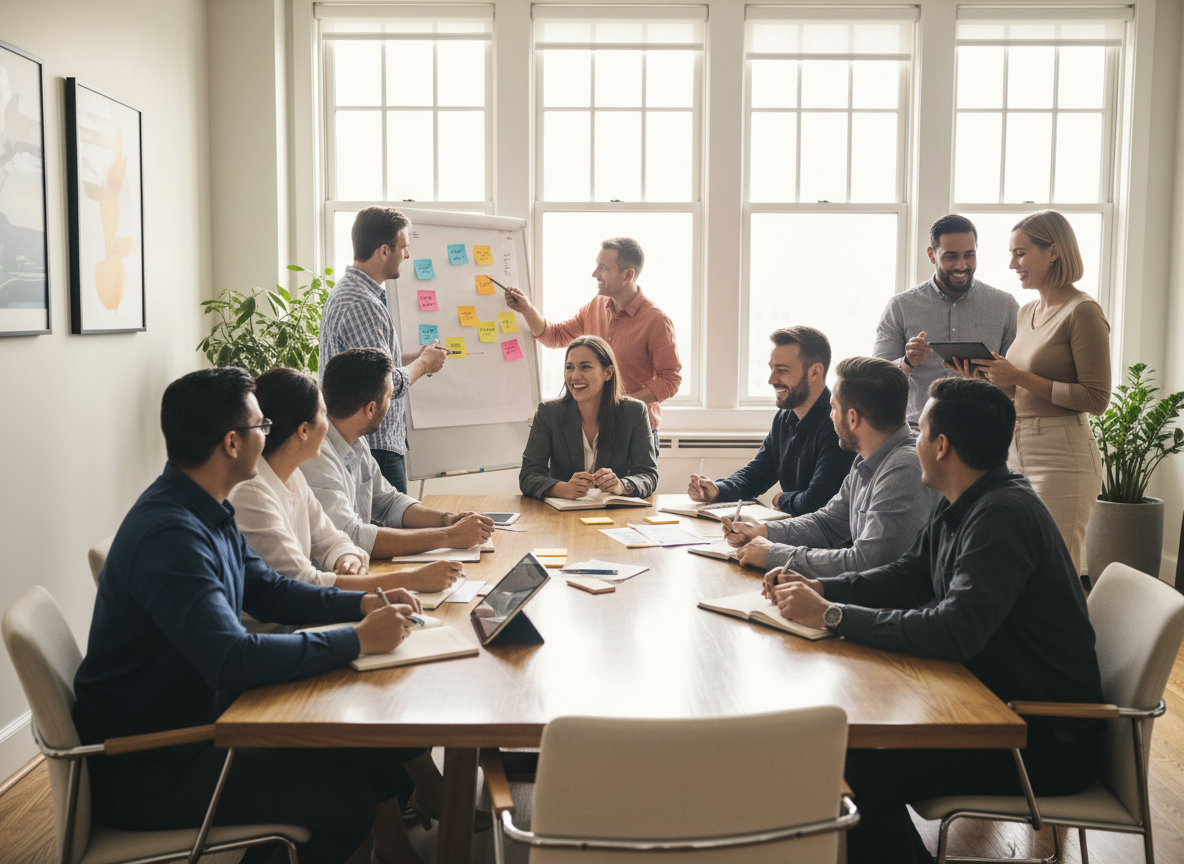 Sesión de coaching de equipos