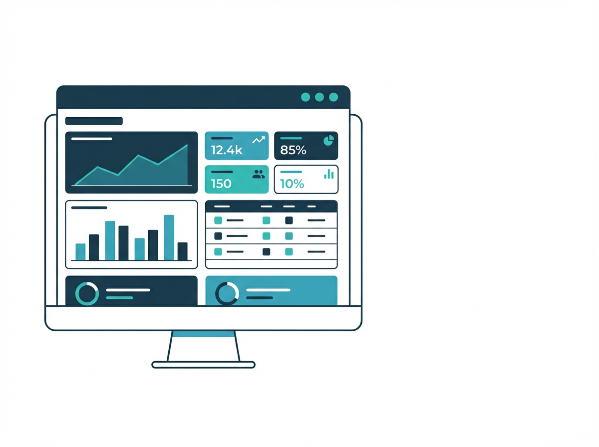 Gestionale web su misura - dashboard di un'applicazione web aziendale personalizzata