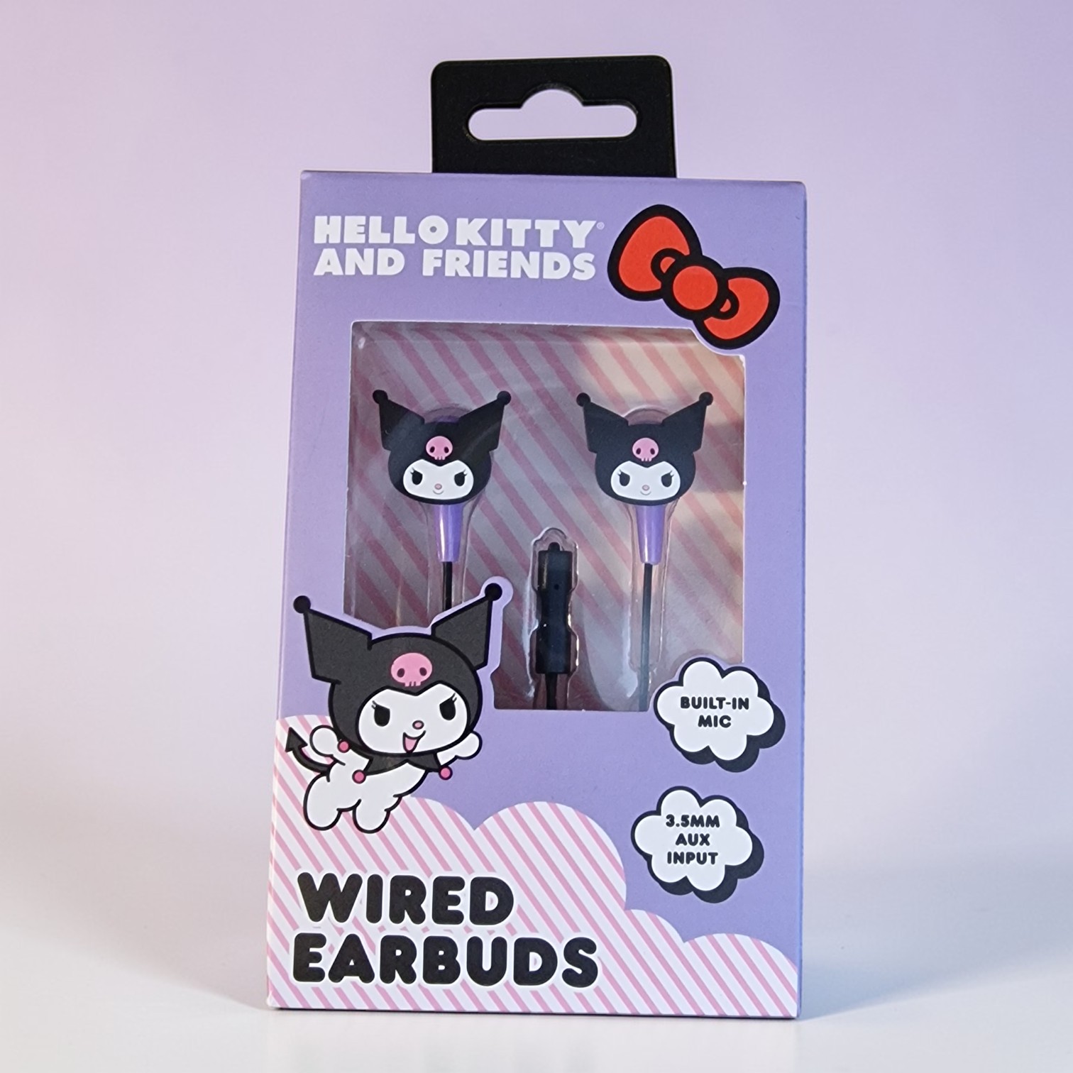 Kuromi Wired Earbuds Front