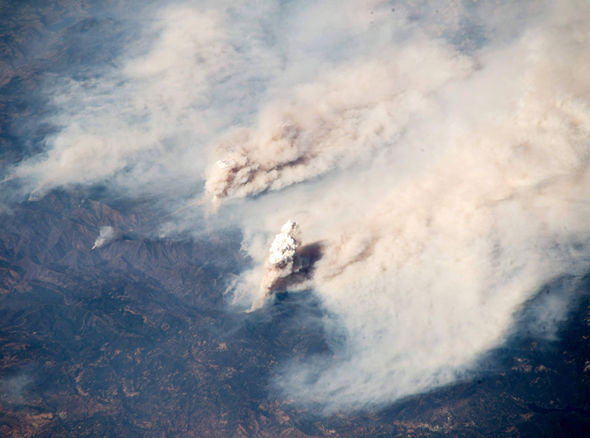 The 2018 Monchique fires seen from space
