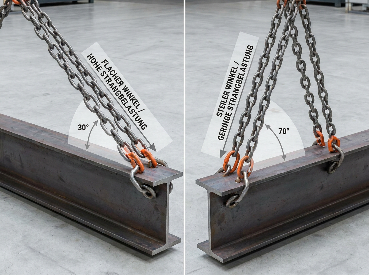 Anschlagwinkel und Belastung