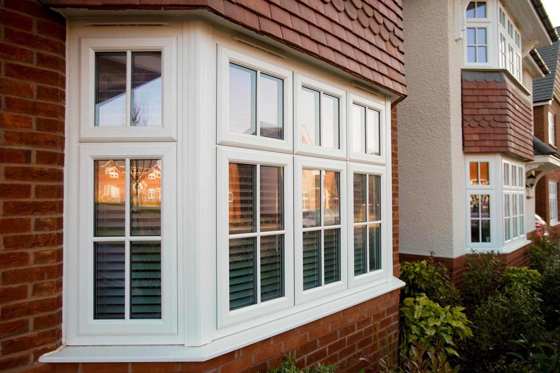 uPVC bay windows on a Jersey property
