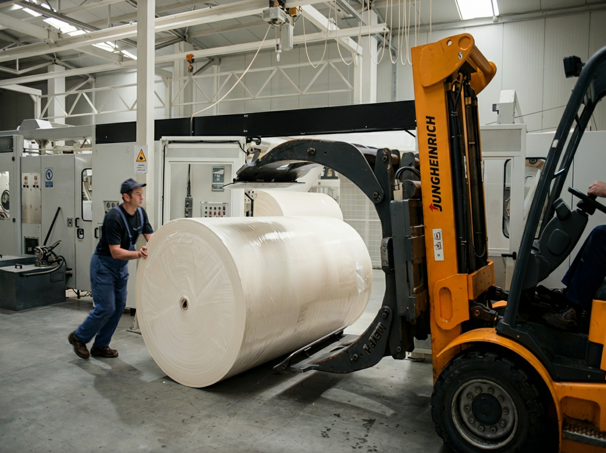Producție hârtie igienică - hală industrială DITTO