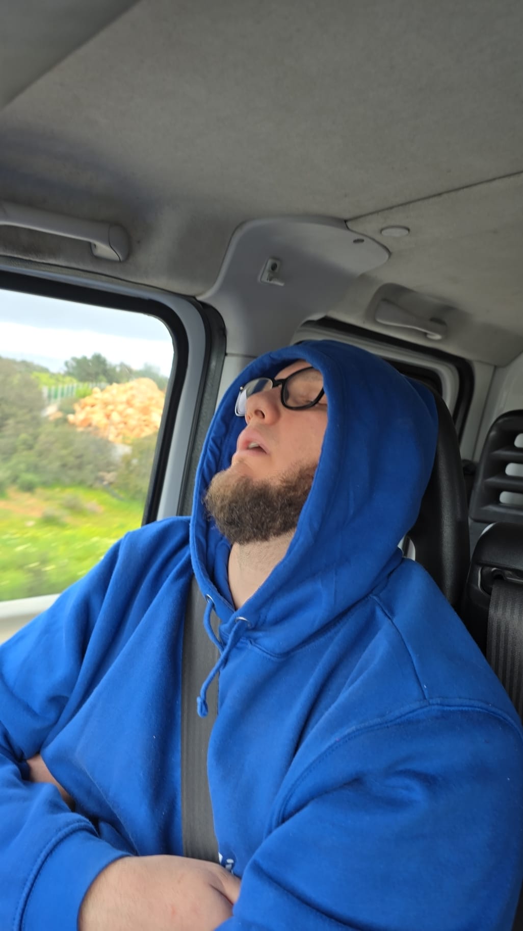 Team member on the road