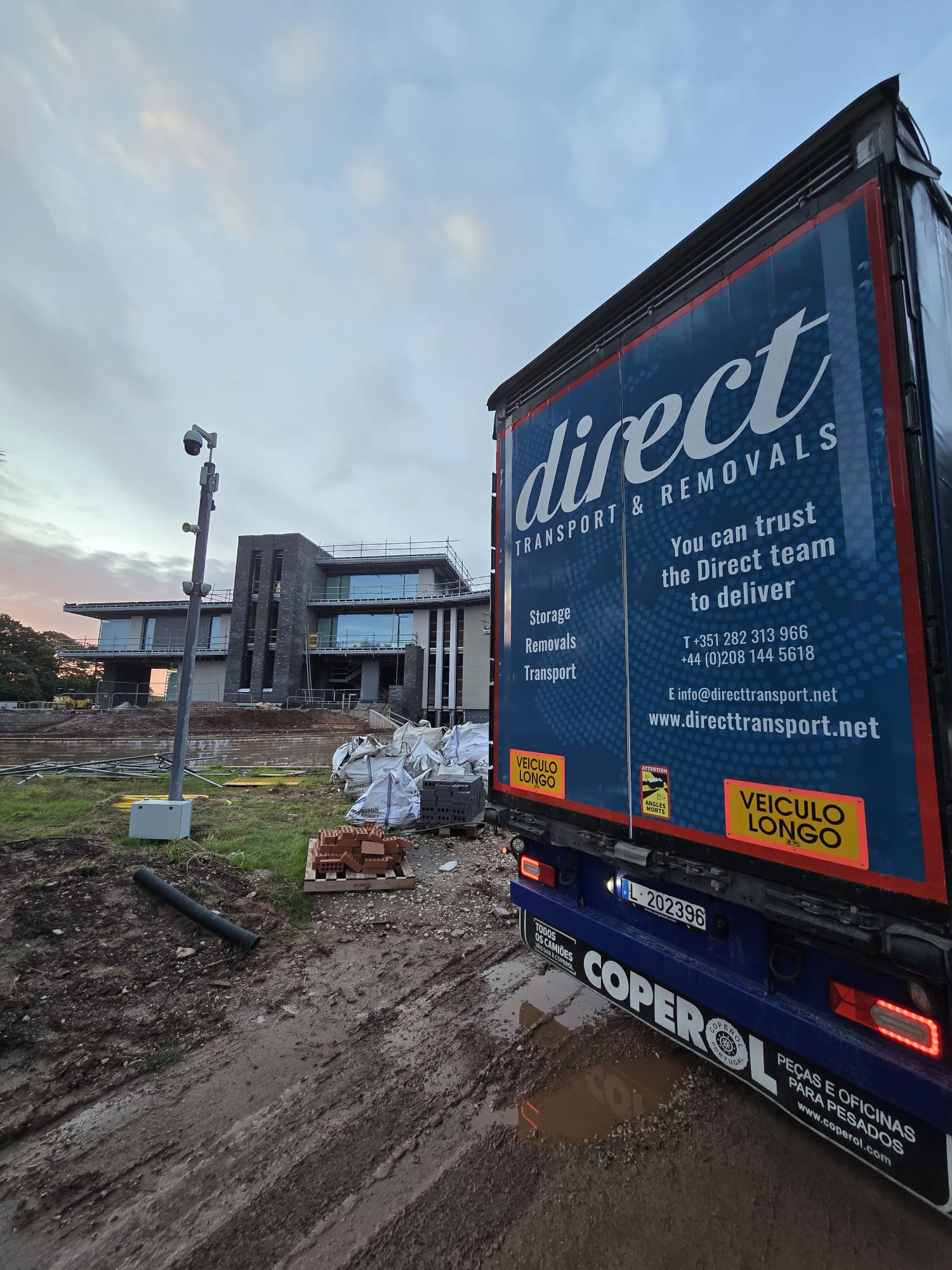 Direct Transport truck on delivery