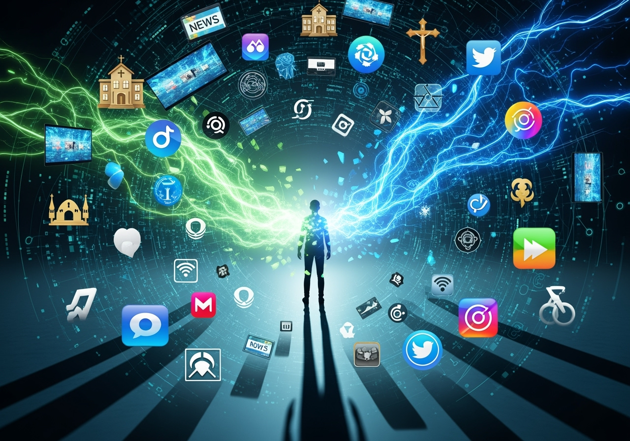 Matrix programming showing societal programming, belief systems installation, cultural conditioning, breaking free from mental chains and social control in light greens and blues