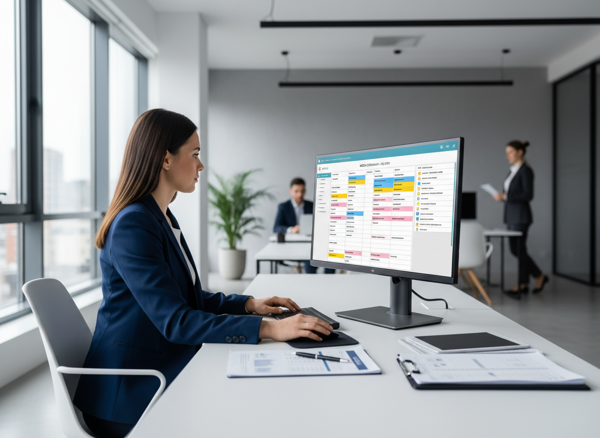Office manager scheduling security shifts