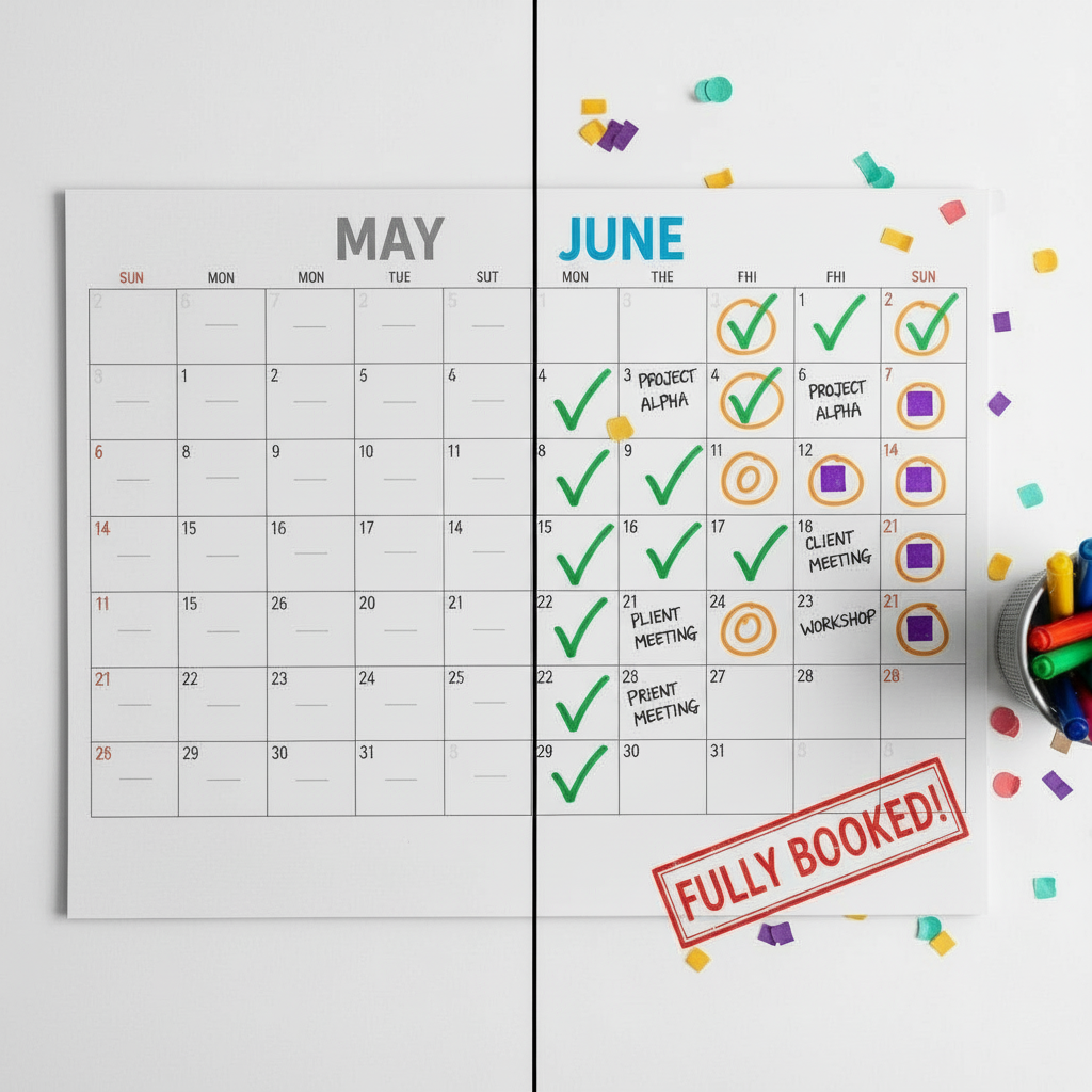12-Month Revenue Calendar — Fully Booked
